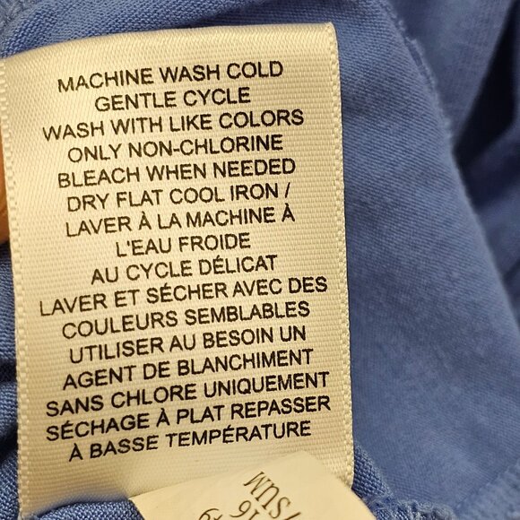 Banana Republic Womens Pleated Blue Short Sleeve Top L - Picture 7 of 8